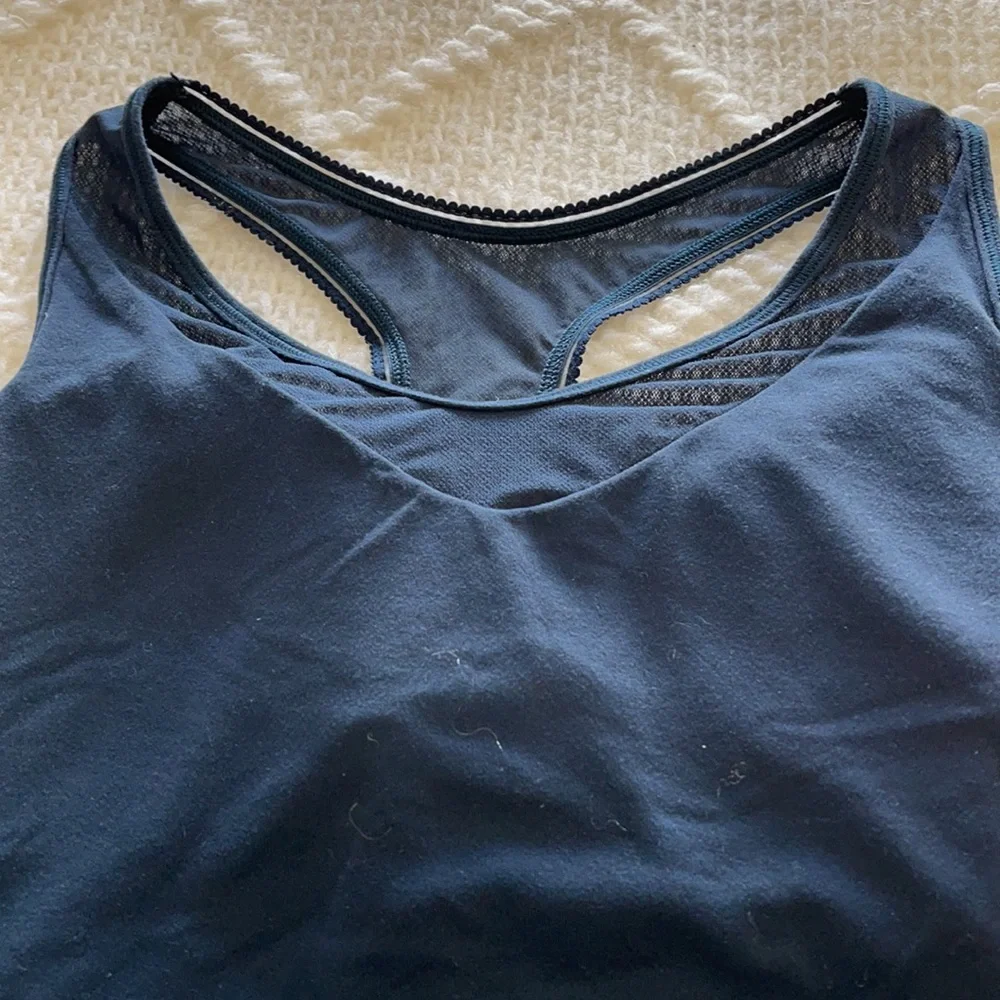 LULULEMON  Dark Navy Racerback Mesh‎ Athletic Top